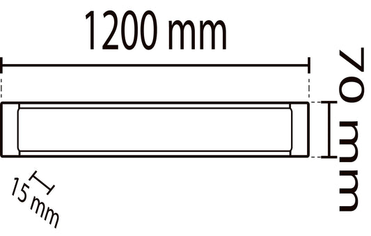 2pcs - 120 cm LED panel 40W IP20 cold white / 6500K light 3600Lm YL98-1200