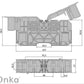 ONKA 50mm2 M8 Schraubschienenverbinder Reihenklemme mit Schutzkappe, blau, 1030034