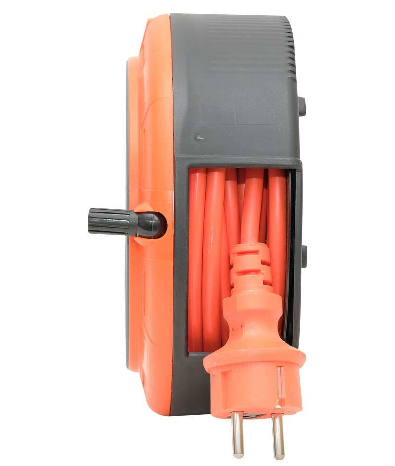 Kompaktes Verlängerungskabel, mit 4 Steckdosen IP20 +USB + Thermosicherung + Kindersicherung, 5m Kabel 3x1mm2, französischer Typ (Pin), PHE-05310-E-USB