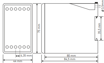 Digital overcurrent relay with 3×3-digit LED display TRM-300