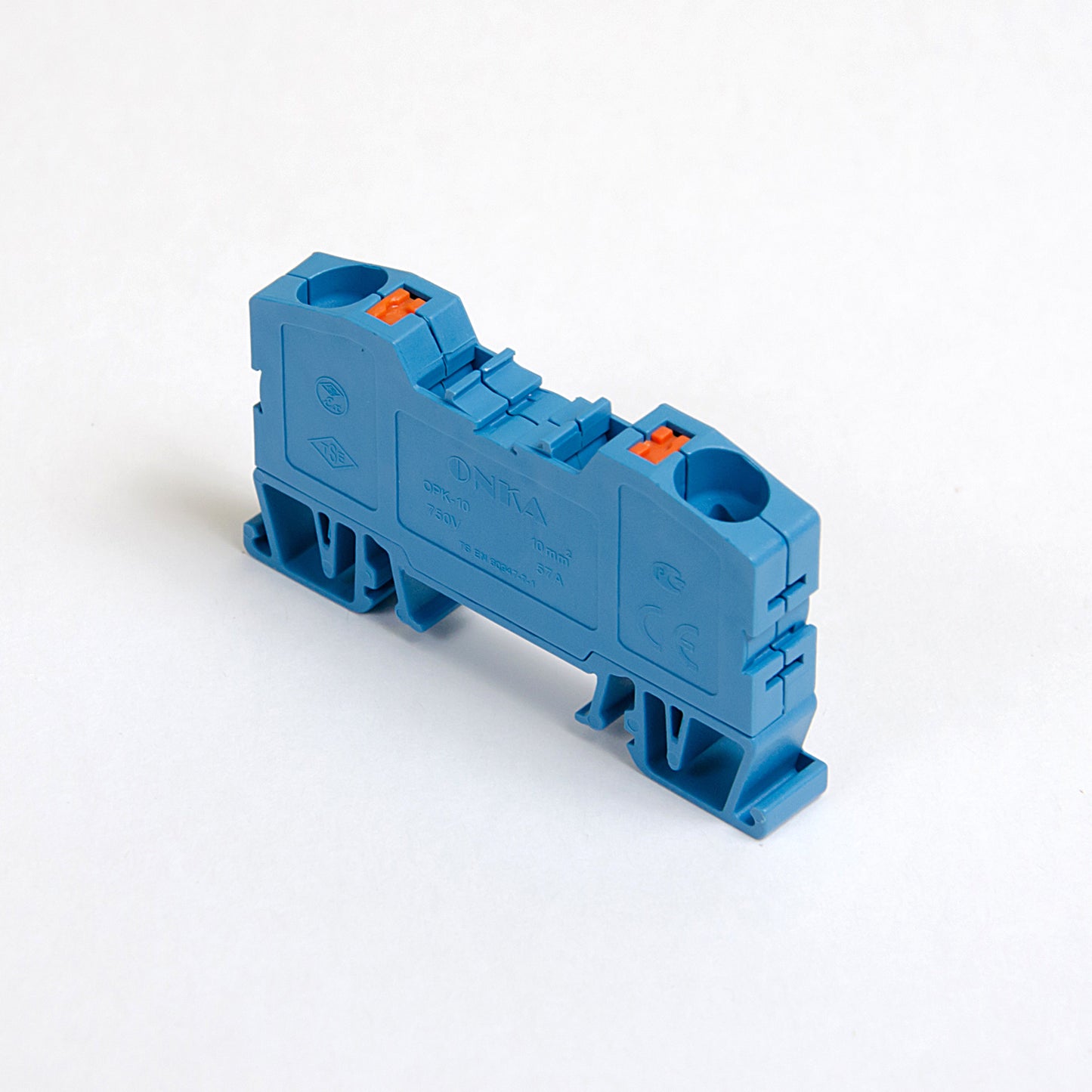 ONKA 10mm2 female terminal block DIN rail terminal 2-wire blue, 1020047