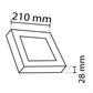 NOAS plafoniera, LED-Panel 18W / 1620Lm kaltweiß / 6500K Decke Quadrat, YL15-1800