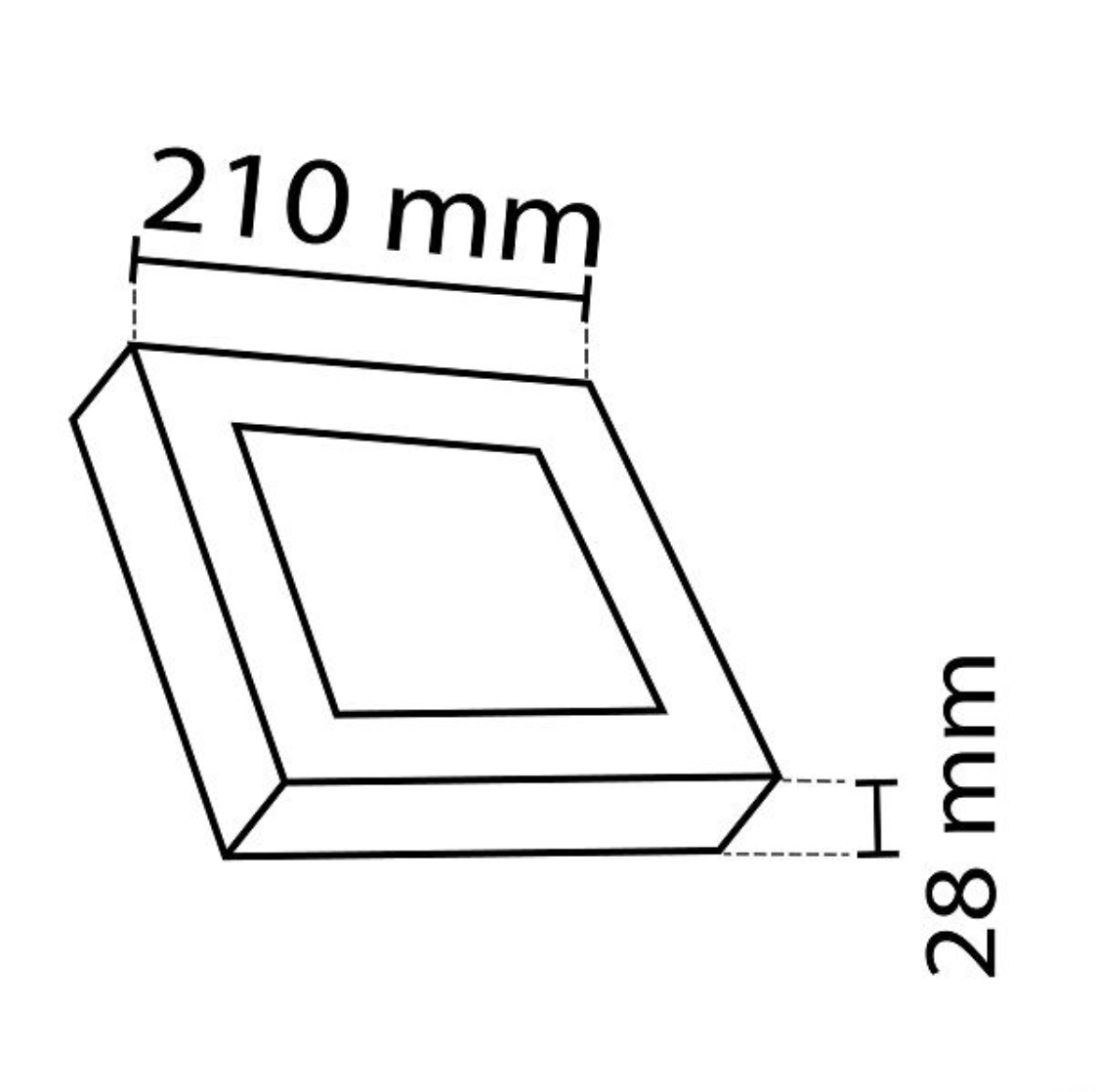 NOAS plafoniera, LED-Panel 18W / 1620Lm kaltweiß / 6500K Decke Quadrat, YL15-1800