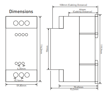 Digitales Überstromrelais mit Spannungsschutz und 3×3-stelliger LED-Anzeige TRM-30F