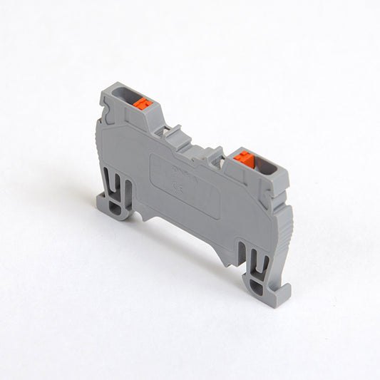 ONKA 1,5mm2 Federkraftklemmenblock DIN-Schienen-Klemme 2-adrig grau, 1020002