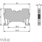 ONKA 1.5mm2 Spring Clamp Block DIN Rail Terminal 2-wire gray, 1020002