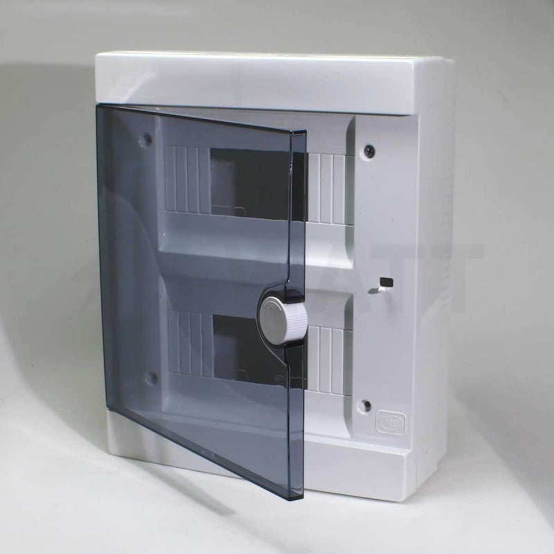 ARS modular switchgear 16 MOD (16 fuses), surface-mounted control cabinet, plastic, transparent door IP40, 341205