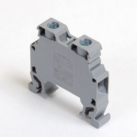 ONKA 6mm2 Schraubklemmleiste DIN-Schienen-Klemme 2-adrig grau, 1010032