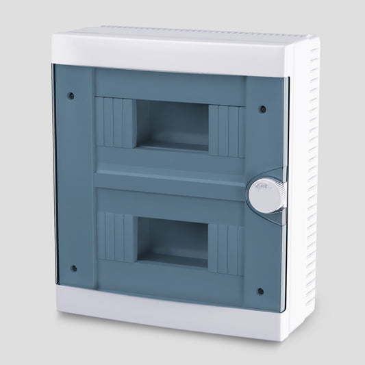 ARS modular switchgear 16 MOD (16 fuses), surface-mounted control cabinet, plastic, transparent door IP40, 341205