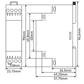 Three-phase monitoring/protection relay for controlling overvoltage, undervoltage, asymmetry sequence