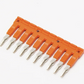 ONKA 4/10 Pluggable 10-pin bridge piece, insulated, universal (for spring and screw terminals 4mm2), 1060114