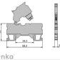 ONKA 2.5mm2 screw terminal fuse clamp (fuse not included) gray, 1020223