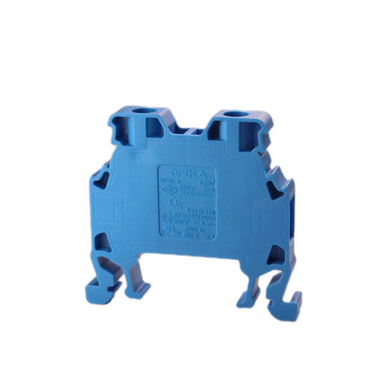 ONKA 4mm2 Schraubklemmleiste DIN-Schienen-Klemme 2-adrig blau, 1010025