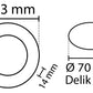 2 Pieces - Round LED Panels 3W / 270Lm Warm White Circular Recessed (Including Power Supply) 3200K YL10-0301