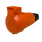 Orangefarbene hermetische Gummisteckdose IP54 mit Klappe 2P+Z 16A 250V SCHUKO RDP-O-F Bylion