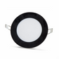 2 pieces - round LED panel 6W / 540Lm cold white black frame circular recessed (incl. power supply) 6500K YL10-0600-S
