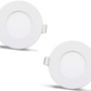 2 Pieces - Round LED Panel 3W / 270Lm White Circular Recessed (Incl. Power Supply) 4000K YL10-0307