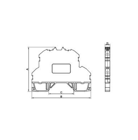 OPK-C 2.5 mm² double DIN rail spring clamp