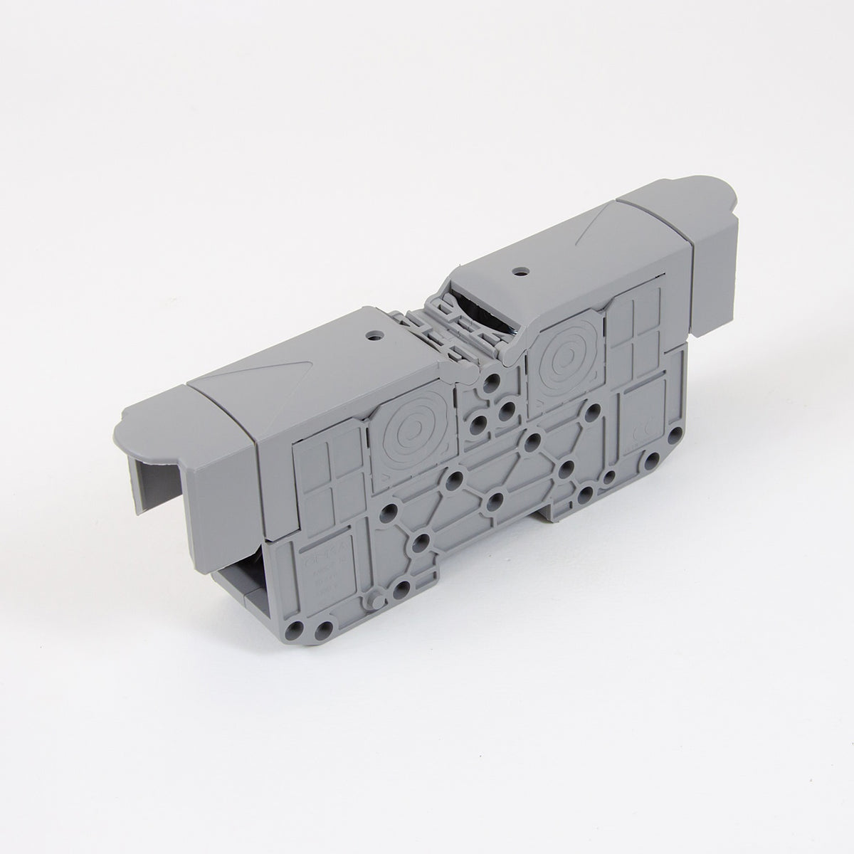 ONKA 70mm2 M8 Schraubschienenverbinder Reihenklemme mit Schutzkappe, grau, 1030045