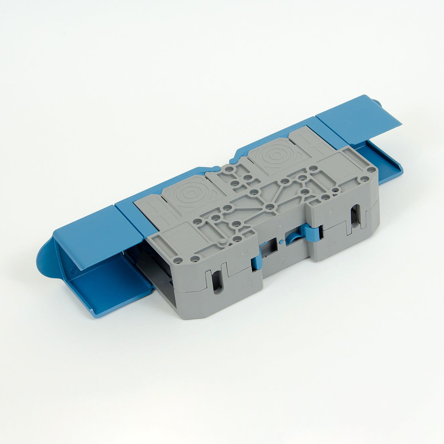 ONKA 150mm2 M12 Schraubsteckverbinder Reihenklemme mit Schutzkappe, blau, 1030091
