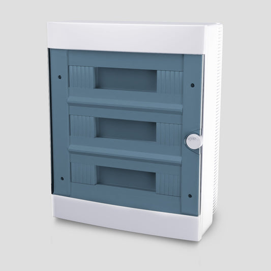 ARS Modulare Schaltanlage 36 MOD (36 Sicherungen), Aufputz-Schaltschrank, Kunststoff, transparente Tür IP40, 347414