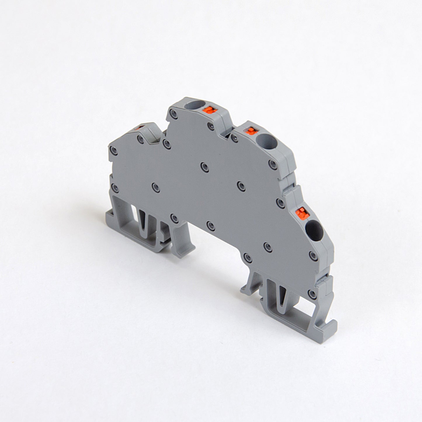 ONKA 2,5mm2, 2-stufiger Federleistenklemmblock DIN-Schienen-Klemmblock 4-adrig grau, 1020379