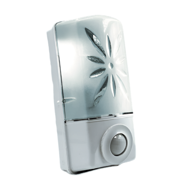 ARS Daystar IP20 - Wandleuchte E27 weiß mit Bewegungsmelder / PIR-Sensor, für Innenmontage, 341327