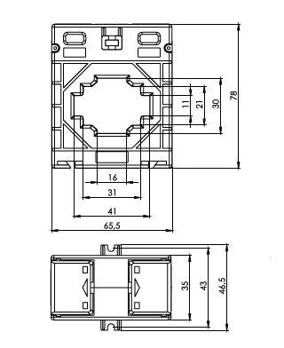 ONKA Stromwandler - STROMTRANSFORMATOR 300/5A, 40MM, KLASSE 0,5S, 1,5VA (TK403005302 / 80011765)