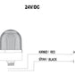 Flashing ø70 NUT.CONN.SIGNAL BEACON WITH BUZZER, 40-250V AC/DC, BLUE WITH 10CM EXT.TUBE