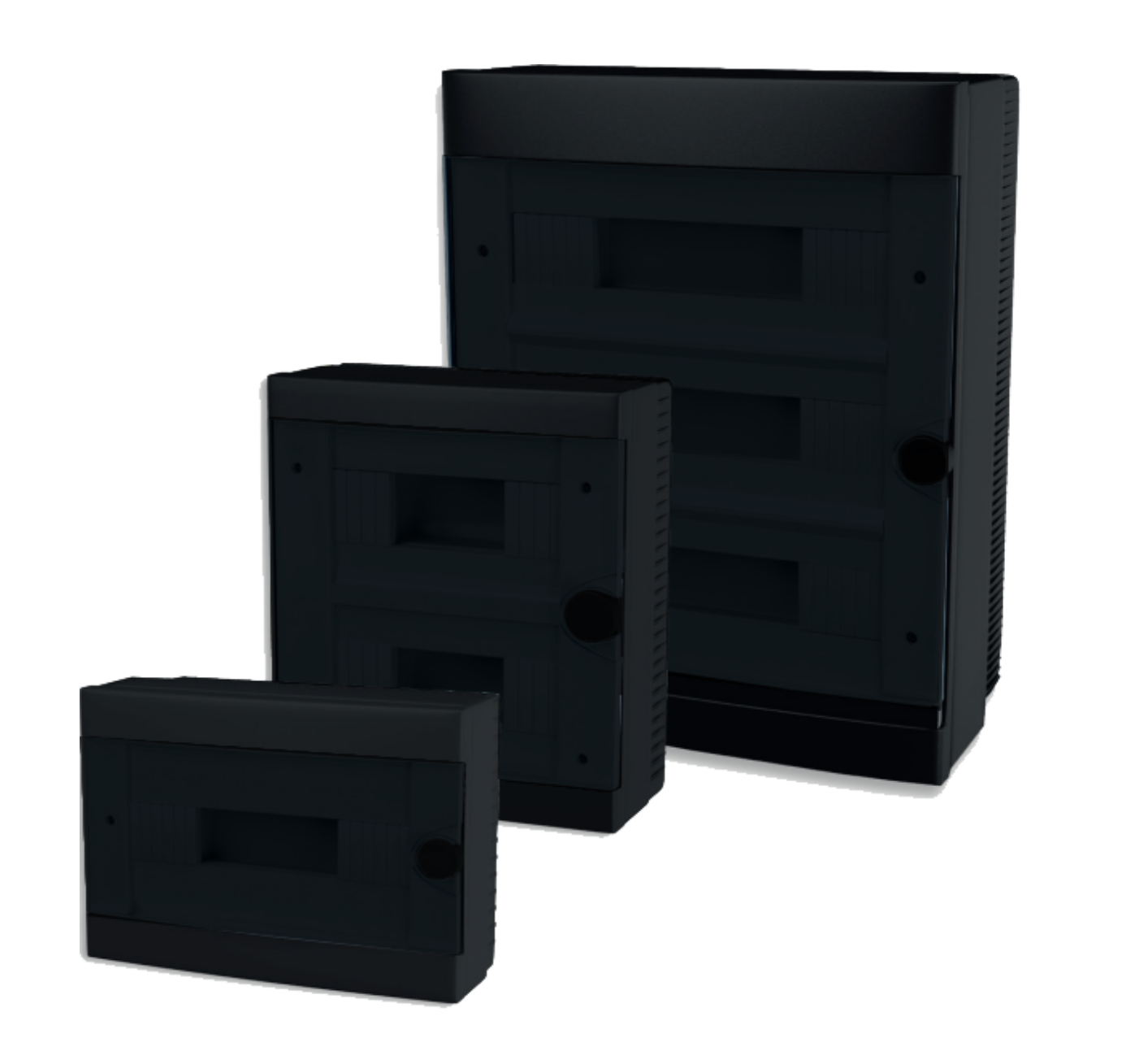 ARS Modular Control Cabinet 24 MOD / 2 x 12 / 24 Fuses, Surface-Mounted Control Cabinet, Plastic, Transparent Door IP40, 342599
